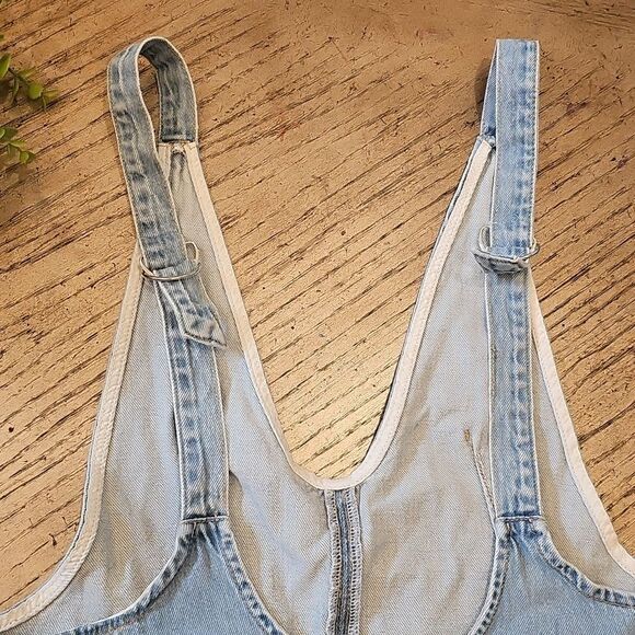 We The Free Light Blue Denim Romper Size S - Picture 9 of 14